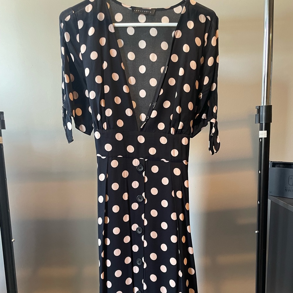 Midi dress with slits